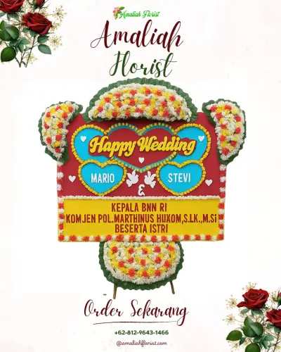 Karangan Papan Bunga Pernikahan di Cimanggu Ii
